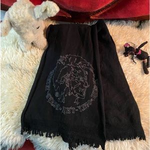 diesel scarf. black with mohawk logo